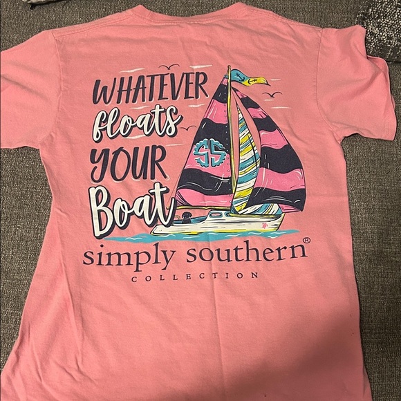 Simply Southern Pink Short Sleeve Tee - Picture 1 of 2